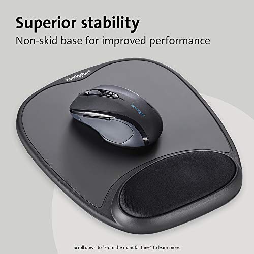 Kensington Comfort Gel Mouse Pad with Wrist Rest Black (K62386AM