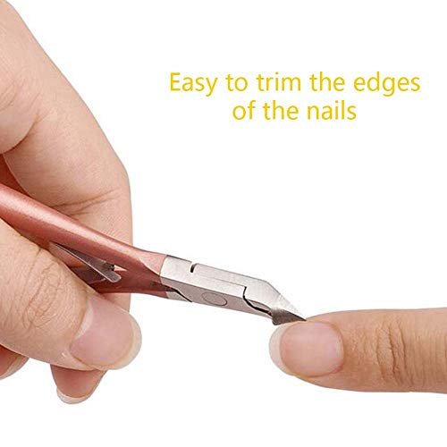 Cuticle Trimmer Cuticle Nipper Cuticle Pusher Professional Grade Stainless Steel Cuticle Remover and Cutter - Durable Manicure and Pedicure Tool - Beauty Tool Perfect for Fingernails and Toenails - Thumbnail 4