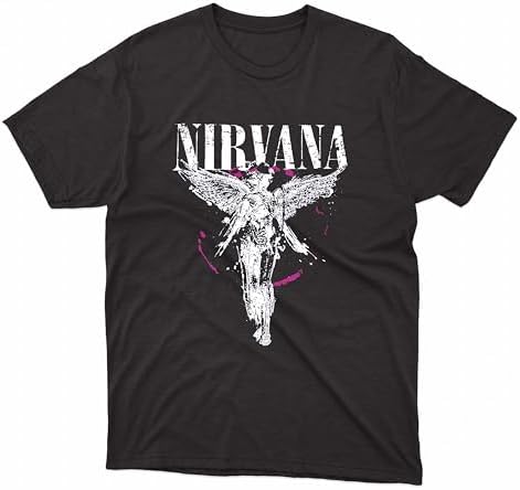 Amazon.com: Nirvana T Shirt Blue Smile Band Logo Official Mens