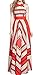 XQS Women's Elegant Floral Chevron Boho Seaside Fairy Dress