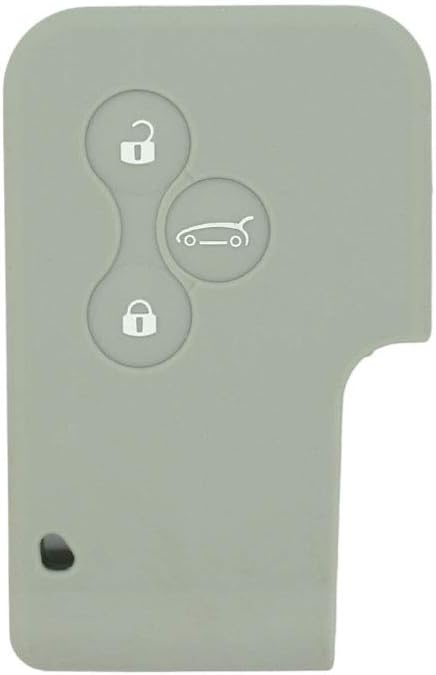 BROVACS Silicone Cover Protector Case Holder Skin Jacket Compatible with RENAULT 3 Button Smart Card Key Remote Fob CV2351 Grey