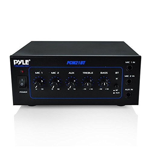 Pyle PCM21BT 70v Mini Bluetooth Power Amplifier with Two Microphone