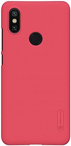 for xiaomi mi A2/ mi 6X Case,Nillkin [with Kickstand] Frosted Shield Anti Fingerprints Hard PC Case Back Cover for Xiaomi Mi 6X/A2 -Retail Package (Red)