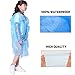 Rain Poncho for Kids-(8pack) Clean Disposable Rain Ponchos with Hood and Drawstring Emergency Poncho(blue)