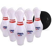 Giggle N Go Mini Bowling Games - Inflatable Toddler Bowling Set for Indoor Games or Outdoor Games - 2 Minute Set-Up, and Play Some Fun Yard Games for Kids and Adults. Great Kids Party Games for Kids