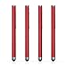 MoKo Rubber Tip Stylus(4 Pcs), Universal 8mm High-precision Pen, for Touch Screen Devices Smartphones & Tablets (iPad, iPhone X/ 8/ 8 Plus, Samsung Galaxy S9/ S9 Plus and More) - Red