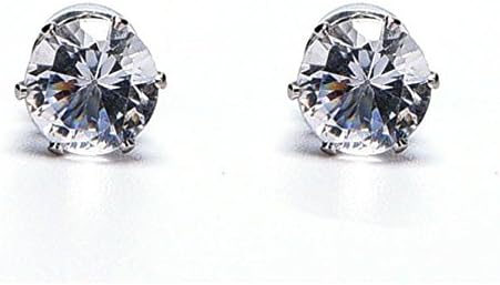 Idlespace Gift 1 Pair Non Piercing Magnetic Clear&amp;Black Clip on Jewelry Stud Earrings Earring