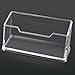 MaxGear Clear Business Card Holder Acrylic Business Card Stand for Desk Plastic Business Card Holder, Single Compartment, Fits 50-60 Business Cards Capacity, 4 Pack