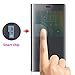 Phone Case for Samsung Galaxy Note 4 Flip Folio Leather Cover with Screen Protector S Smart Chip Cell Accessories Slim Hard Mirror Cute Clear View Glaxay Note4 N910A Not Notes Women Girls Men Black