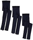 Jefferies Socks Big Girls' Smooth Tights, Navy, 6-8 Years (Pack of 3)