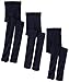 Jefferies Socks Big Girls' Smooth Tights, Navy, 6-8 Years (Pack of 3)