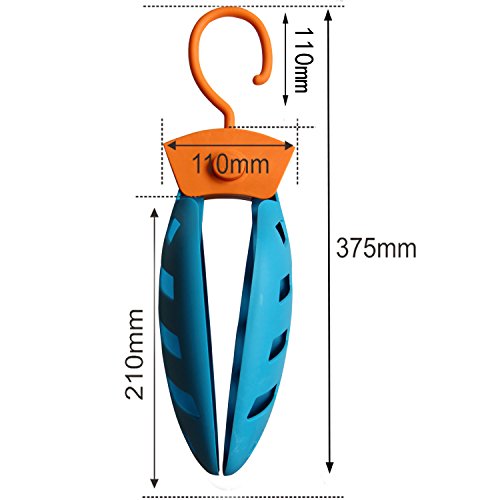 Onefeng Sports Foldable Wet Suit Hanger for Traveling Camping Laundry Hotel Plastic Clothes Wetsuit Hangers (Blue, 1 Pack)
