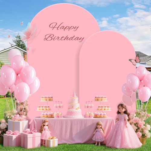 Pink Arch Backdrop Cover