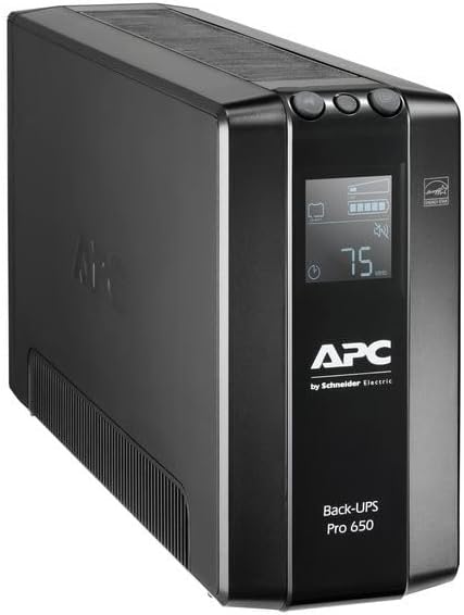 APC Back-UPS Pro BR650MI UPS 650VA 6 IEC Outlets LCD AVR Dataline