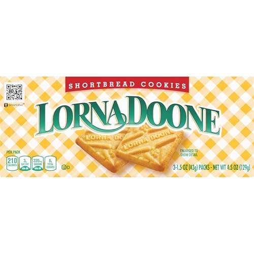 LORNA DOONE SHORTBREAD COOKIES, 3 SNACK PACKS (6 COOKIES PER PACK)