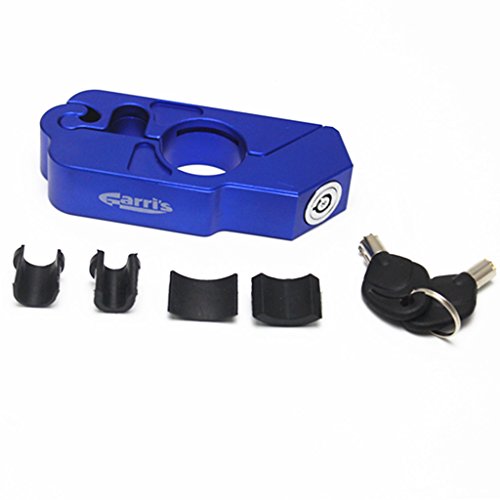 E-Bro Motorcycle Handlebar Grip Brake Lever Lock,Anti Theft Security Caps-Lock (Blue) - Thumbnail 2