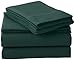 Amazon Brand – Pinzon Lightweight Cotton Flannel Sheet Set - Full, Forest Green