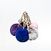 Miss Fong 120 DB Self Defense Keychain Personal Alarm for Security with Rabbit Fur Ball Pom Pom,Bag/Purse Clip (PPS-23K) Purple