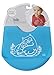 modern-twist Bucket-Bib 100% Food-Grade Silicone, Waterproof and Reusable, Owls – Electric Blue
