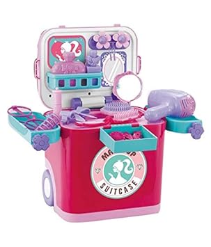 Zenith Toys Beautiful Make-up Set Suitcase Pretend Household Play Set Toy for Kids (Multicolor)