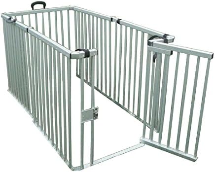 Cool Runners Secure Aluminum Portable Expandable Pet Enclosure 6 Sections (36"H x 30"L per Section) Lightweight & Collapsible