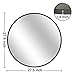 MORIGEM Round Mirror, 27.6” Wall Mirror, Wall-Mounted Mirror for Bedroom, Bathroom, Living Room & Entryway, 1.4” Metal Frame Vanity Mirror, Black