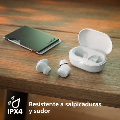 TAT1209WT Auriculares True Wireless con Bluetooth - Auriculares pequeños, Gran Valor, un Sonido Natural con Graves dinámicos, Llamadas nítidas y Estuche de Carga tamaño Bolsillo - Blanco