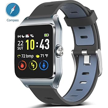 MorePro GPS Smart Watch with 17 Sports Mode Cycling Running Watches IP68 Swimming Waterproof Fitness Tracker, Heart Rate Monitor Smartwatch for Women Men Compatible with iPhone & Android
