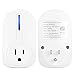 Wireless Outlet Switch with Remote Control - Wirelessly Turn Power On Off Wireless Electrical Outlet Plug for Household Appliances Lamp Light - 5 Pack with 2 Learning Code Remote Control