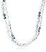Amazon Essentials 6-7mm Dyed Blue Color Block Baroque Freshwater Cultured Pearl Endless Necklace, 100
