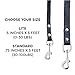 Mighty Paw Dog Leash and Collar - Distressed Genuine Leather - Suitable for All Pet Sizes - Leather Leash - Premium Quality Dog Leash - 5 ft Soft Leather Leash - Modern Dog Collar Leash - Black