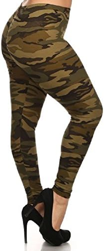 PLUS Army Camo Leggings Pants Spandex Women's Jeggings (XXXL)