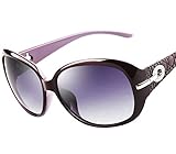 ATTCL Women Polarized UV400 Sunglasses Fashion Plaid Oversized Sunglasses