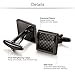 Jstyle Carbon Fiber Cufflinks for Men Shirt Unique Business Wedding 2 Pairs