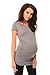Purpless Maternity Plain Cotton Top Pregnancy T-Shirt Tee for Pregnant Women 5010