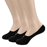Mocofo Mens 3 Pairs No Show Cotton Socks Non Slip
