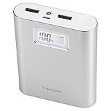 Spigen F710D 10000 mAh Portable Charger with LED Display, Dual USB Output for iPhone X / 8 / 8 plus / 7 / 7 Plus / 6S / 6S Plus / Galaxy Note 8 / S8 / S8 Plus / S7 Edge & More