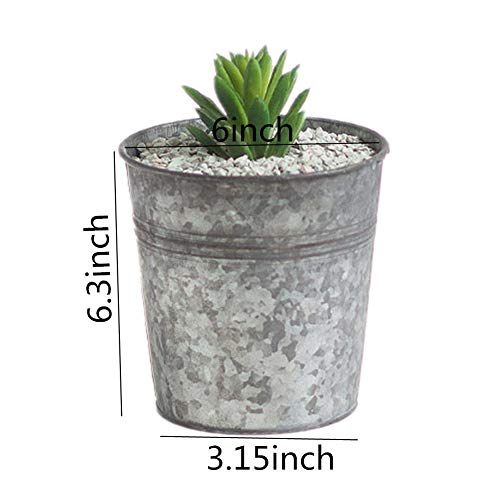 Jjoer Metalleimer Nicht Leicht Verformbar ÜBertöPfe FüR Zimmerpflanzen Blumentopf Metall Runde Form Zinkwanne Groß FüR… – Bild 3