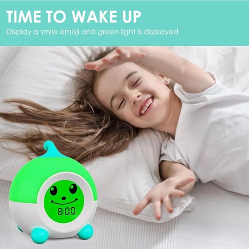 iHoo Ok to Wake Kids Alarm Clock, Toddler Sleep Training Clock with Touch Night Light, Nap Timer Gift for 2-9 Years Girls Boys