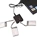RRecomfit 4pcs 3.7V 600mAh Li-po Battery, Main Blades Propellers Spare Part and 4 Ports Battery Charger for Syma X5C X5C-1 X5 X5SW X5SC X15 X15W