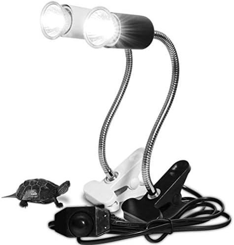Clip-on Light Fixture Multi-purpose Lamp Holder Flexible Lamp Stand with E27 Lamp Base, Ideal for Turtle Basking, Black Rechargeable Camping Lantern Flashlights