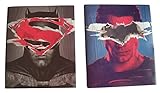 DC Comics Batman v Superman Set of 2 Poly Folders ~ Dawn of Justice (Batman Masked by Superman and Vice Versa; Two Pocket Folders with Prongs)
