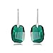 Silver Crystal Diamond Accent Wish Stone Fashion Earrings Studs Drop Set for Women, with a Gift Box, Made with SWAROVSKI Crystal,Green