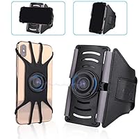 Running Phone Armband,Detachable & 360° Rotatable Cell Phone Sport Armband with Adjustable Elastic Band and Key Holder, Universal fit for All Smartphone from Screen 4