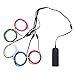 EL Wire, AUDEW 5 X 1 Metre Five Colors EL Wire Neon Light Glowing Strobing Light Waterproof LED Strip Electroluminescent Wire Kit for Party Xmas Indoor Outdoor Decoration