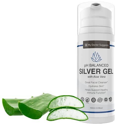 Structured Colloidal Silver Gel with Aloe Vera, for Burns, Wounds