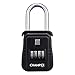 Champs Combination Realtor Lock, 4 Digit Key Padlock, Real Estate Key Lock Box, Set-Your-Own Combination