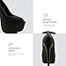 Women's Extreme High Fashion Ankle Strap Peep Toe Hidden Platform Sexy Stiletto High Heel Pump Shoes