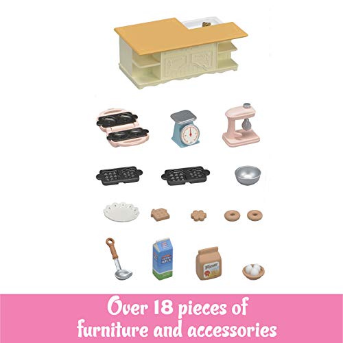 Calico Critters Kitchen Island, Toy Dollhouse Furniture and Accessories