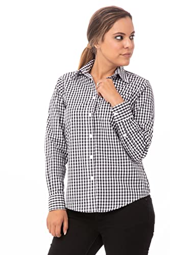 Chef Works da Donna Oxford Camicia, S, Nero, 1
